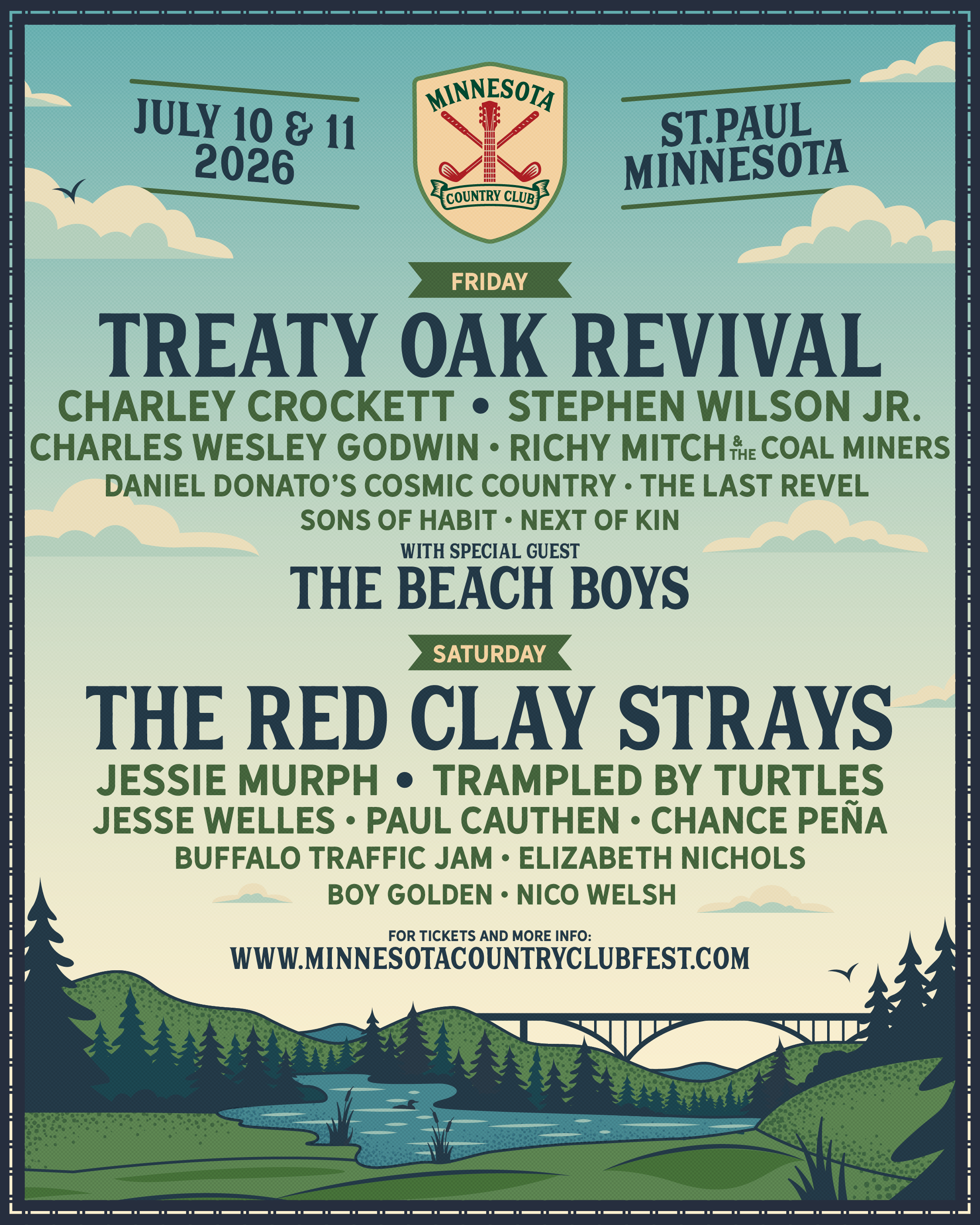 Minnesota Country Club lineup poster