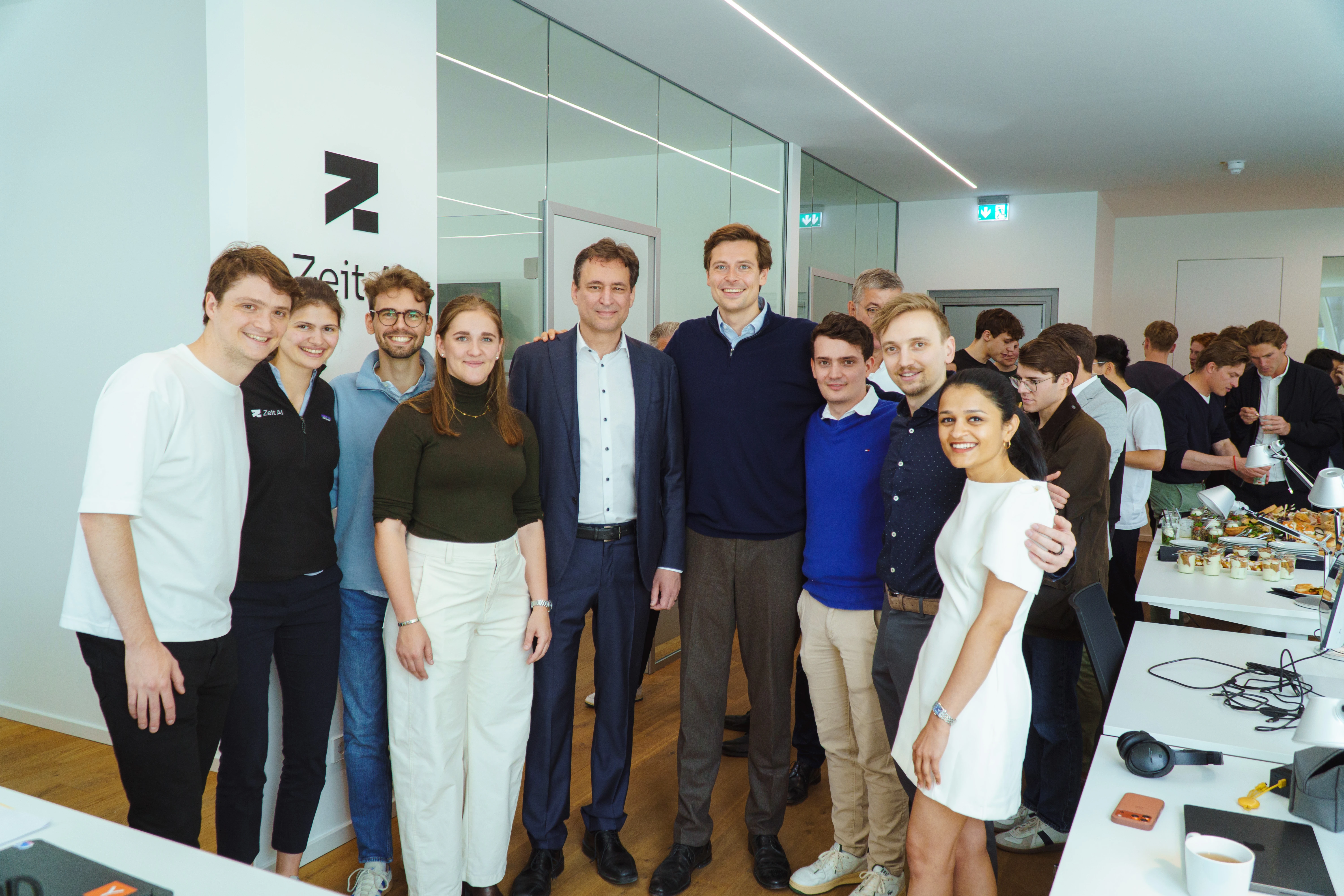 Group photo at an office event
