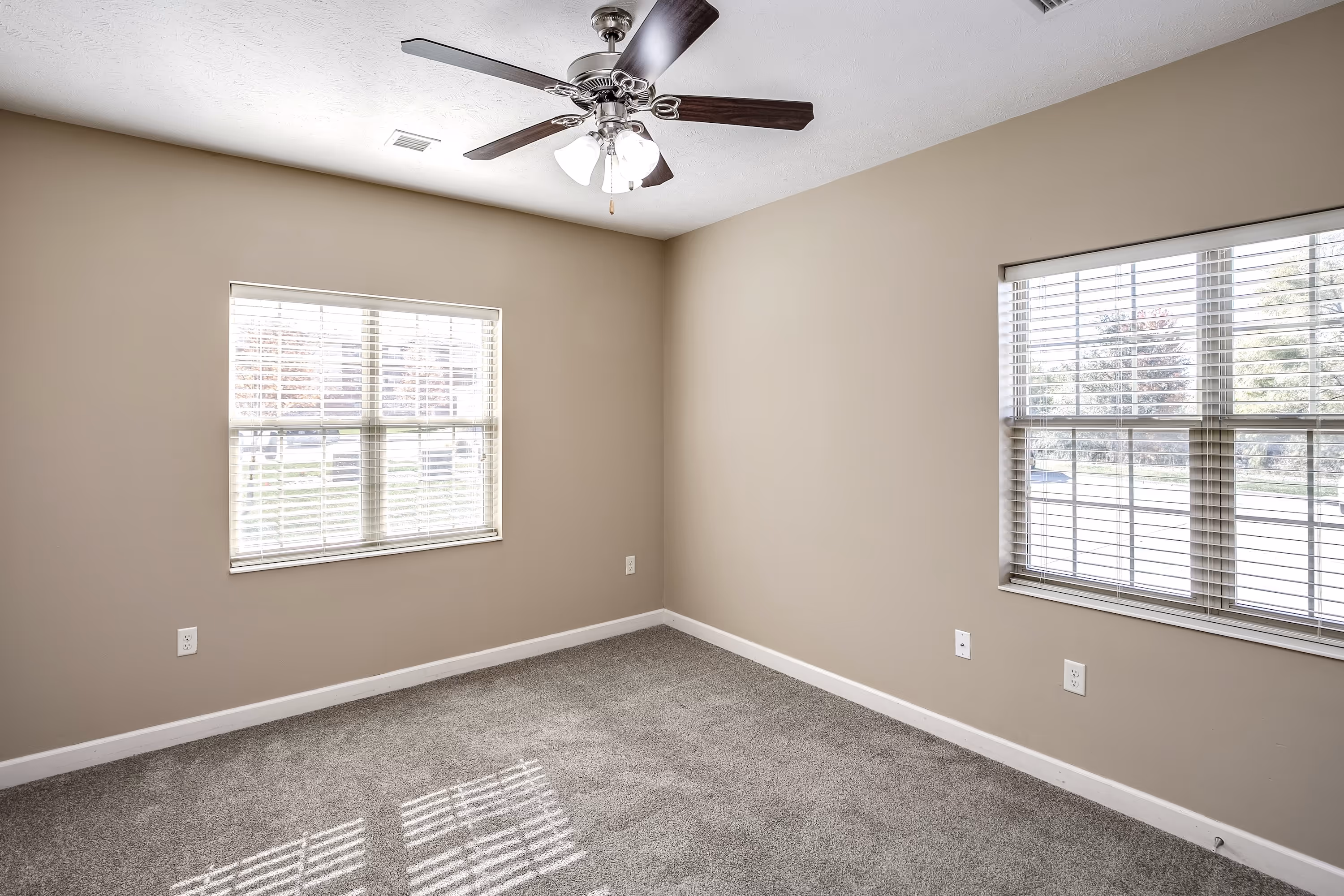 Bedroom with windows