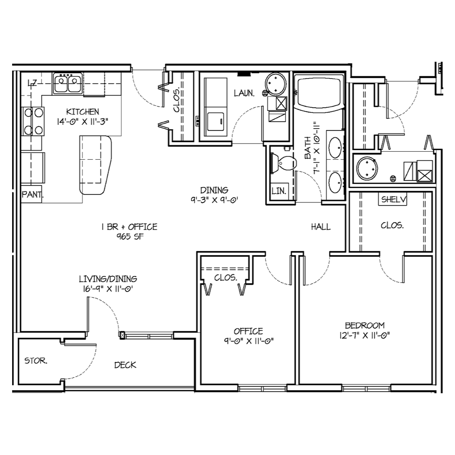 One Bedroom plus Study