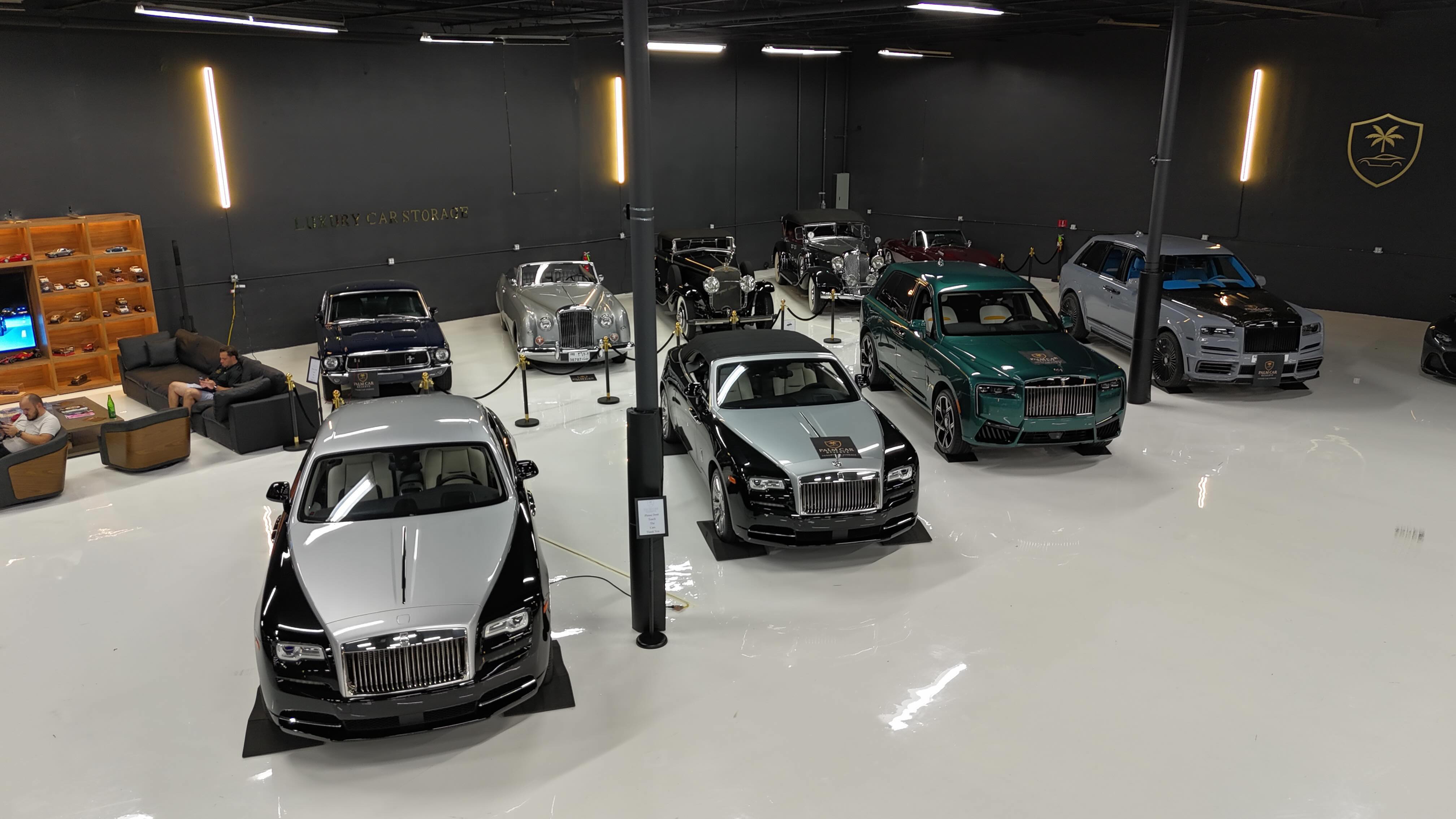 Classic car in luxury storage Boca Raton