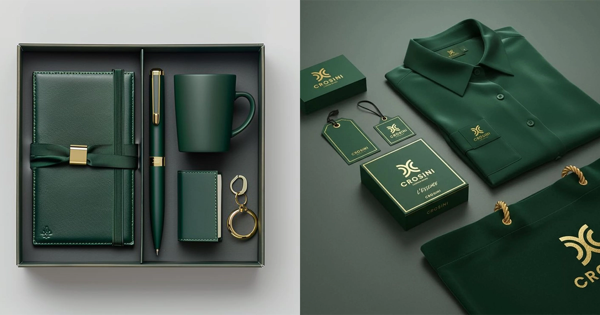 Corporate gift items in Dubai with custom branded promotional products by Naqsh Media.