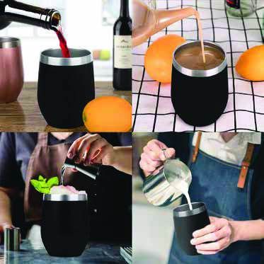 Branded coffee tumblers and cups in daily office and cafe use
