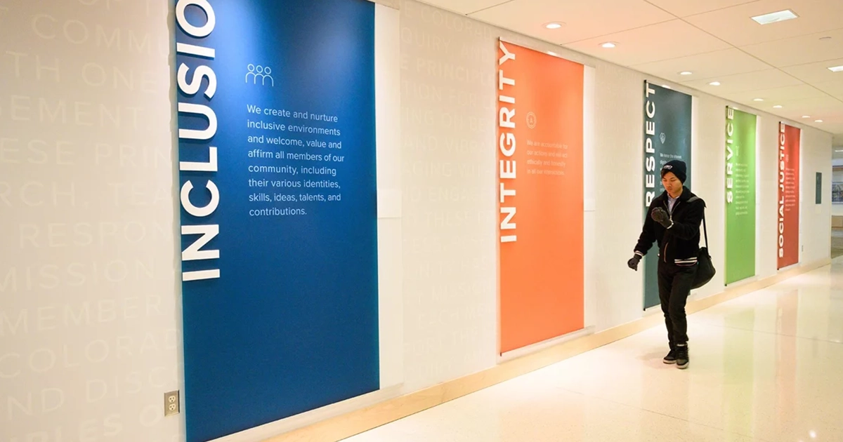Large format wall graphics and office branding printed in Dubai