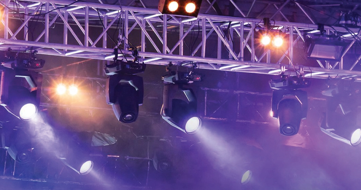 Professional stage and event lighting setup in Dubai