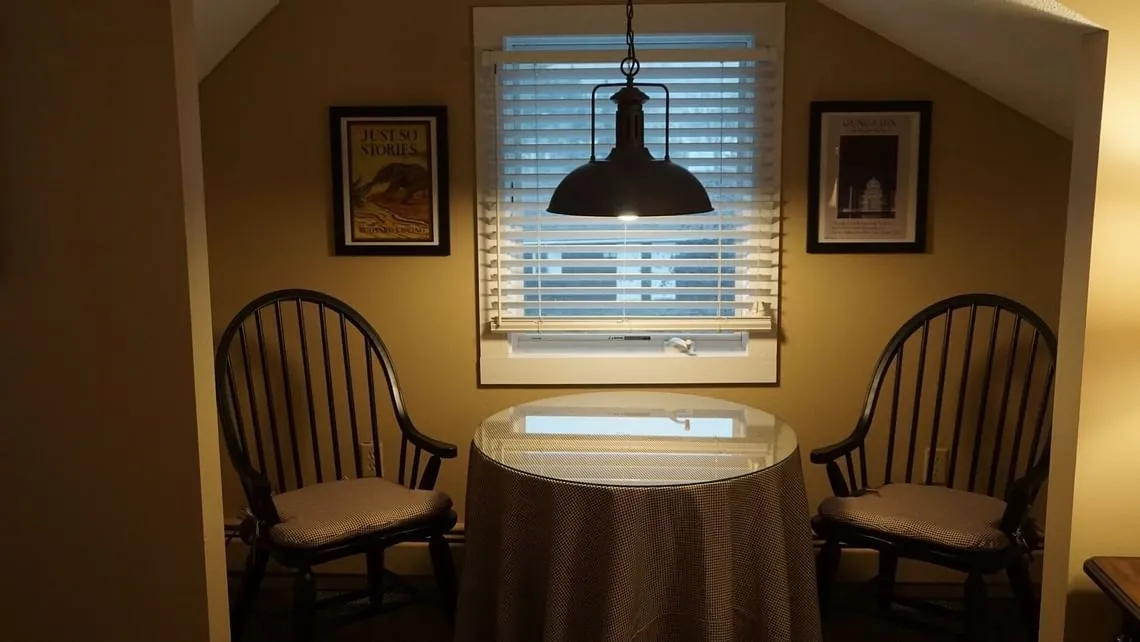 2 chairs and a table