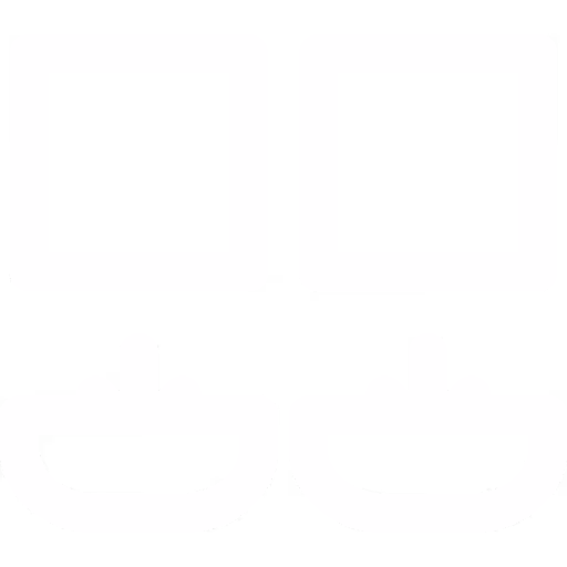 Black icons of two windows above two sinks with faucets.