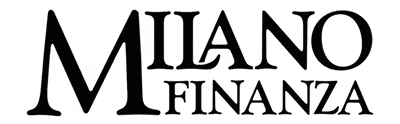 Milano Finanza logo black text on a transparent background.
