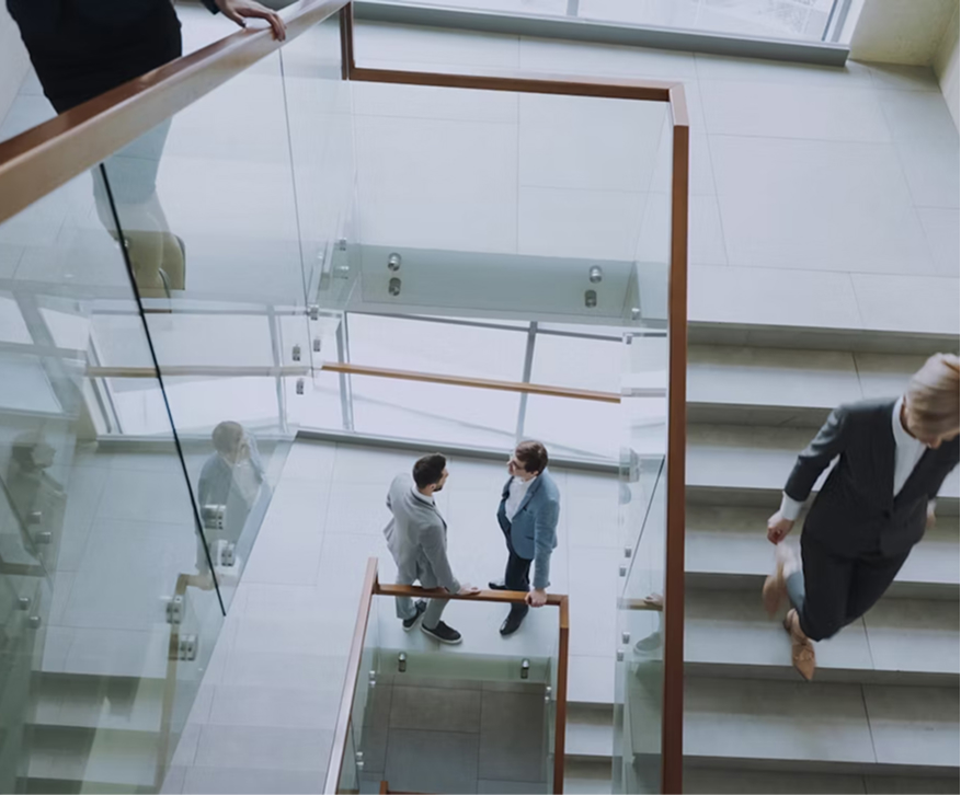 People in office talking