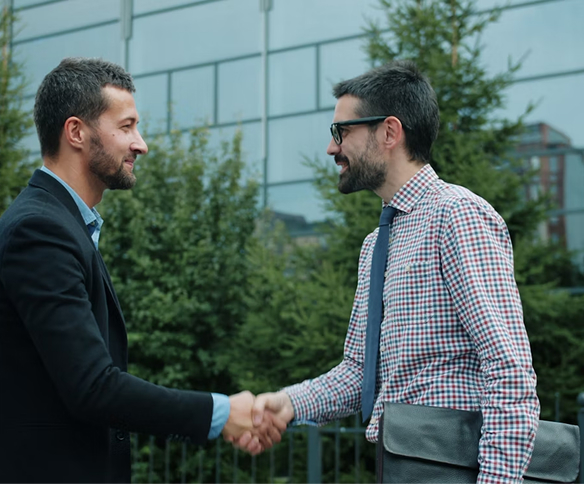 Two men shaking hands