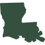 Map of Louisiana showing service areas for Louisiana Bail Agents in St Tammany Parish, St John Parish, Orleans Parish, Jefferson Parish, Covington LA, Laplace, LA