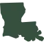 Map of Louisiana showing service areas for Louisiana Bail Agents in St Tammany Parish, St John Parish, Orleans Parish, Jefferson Parish, Covington LA, Laplace, LA