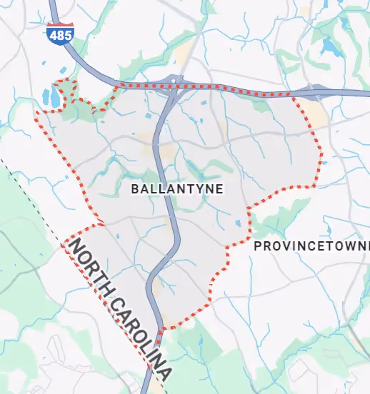 Ballantyne, Charlotte, NC Map