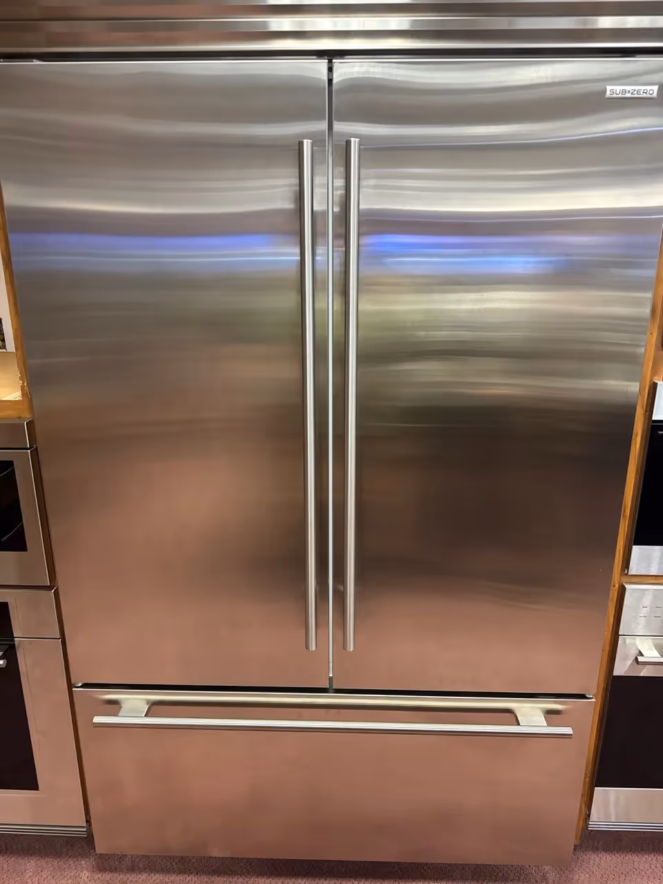 Sub-Zero built-in stainless steel refrigerator before repair
