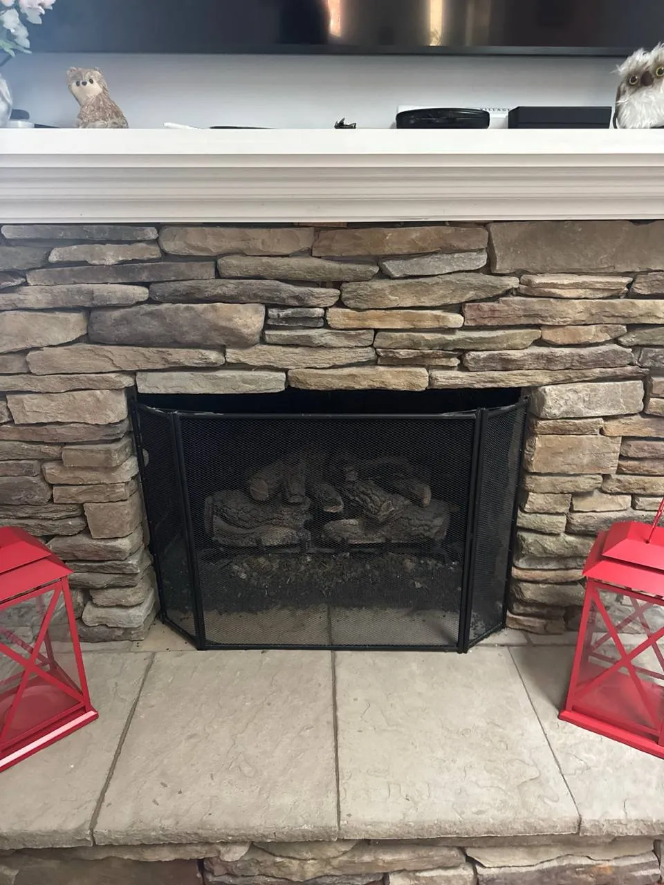 Fireplace in a living room