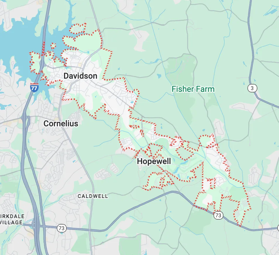 Davidson, NC map