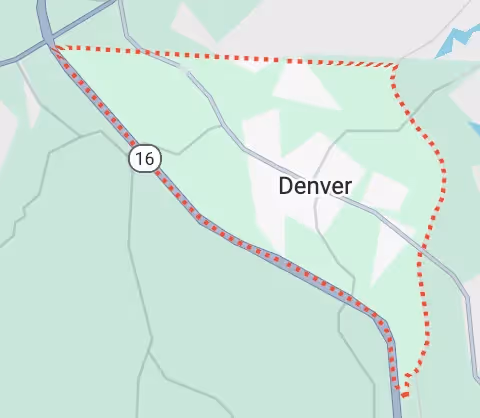 Denver, NC map