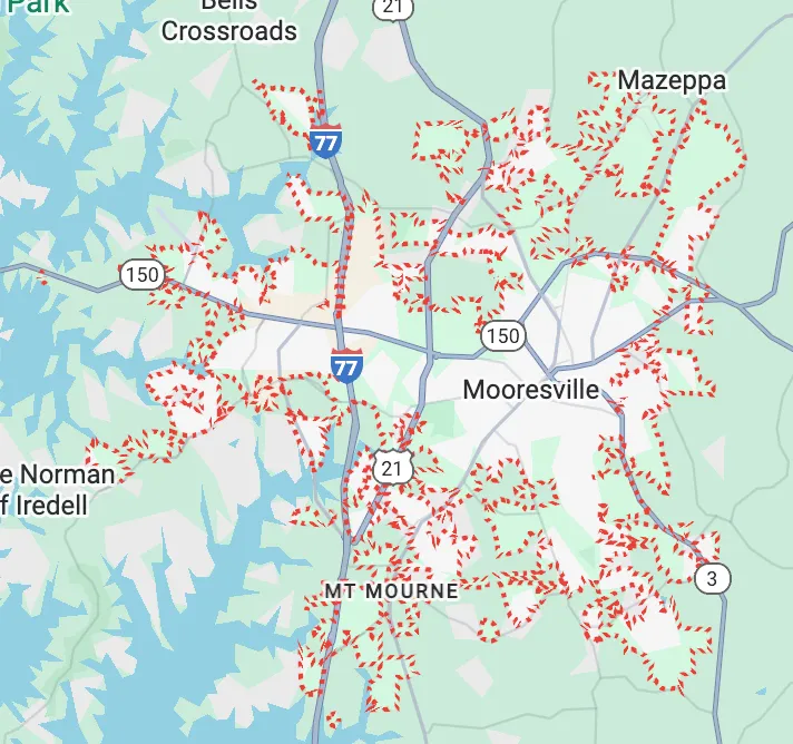 Mooresville, NC map