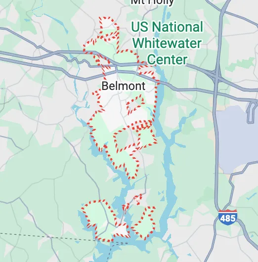 Belmont, NC map