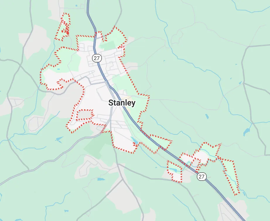 Stanley, NC map