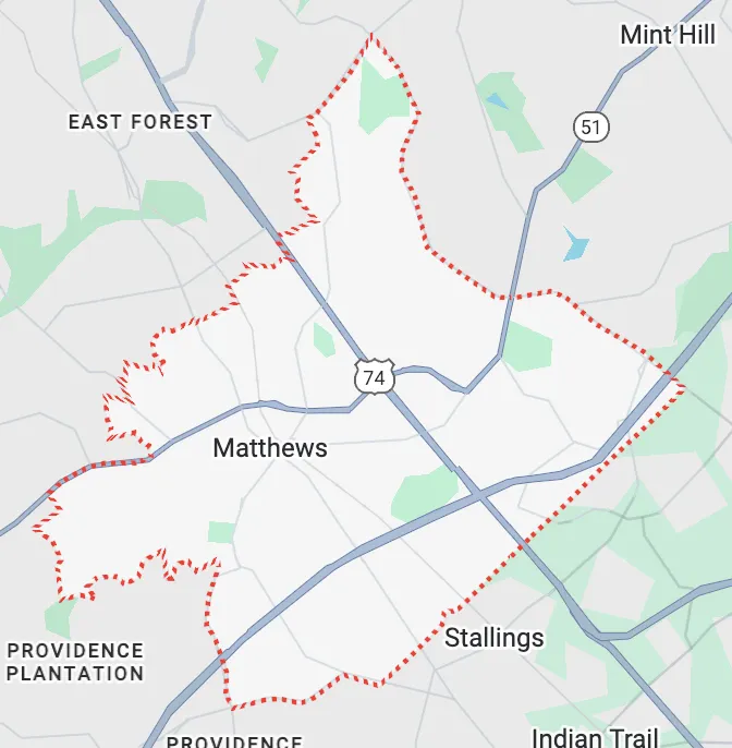 Matthews, NC map
