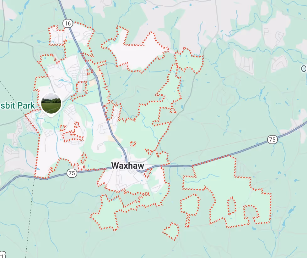 Waxhaw, NC map