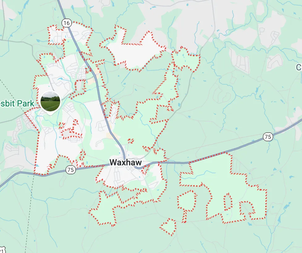 Waxhaw, NC map