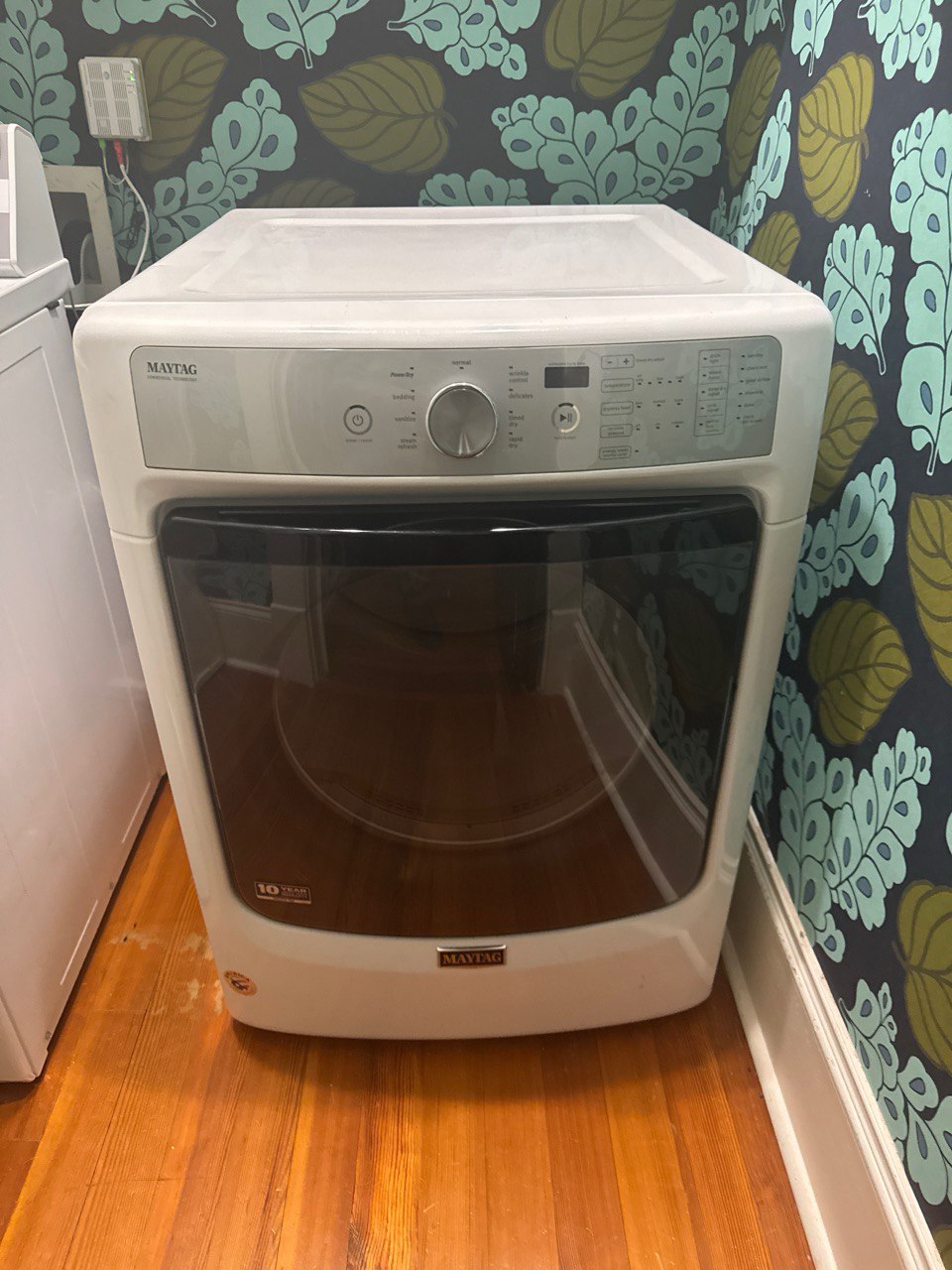 Dryer in a laundry room
