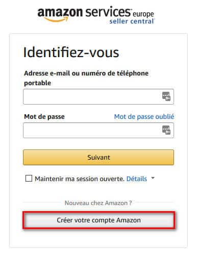 Ouvrir un compte vendeur sur amazon en 2020 etape 2