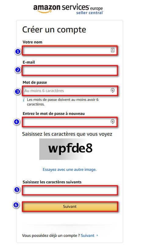 Ouvrir un compte vendeur sur amazon en 2020 etape 3