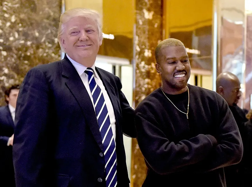 Kanye West and President-elect Trump at the Trump Tower in 2016