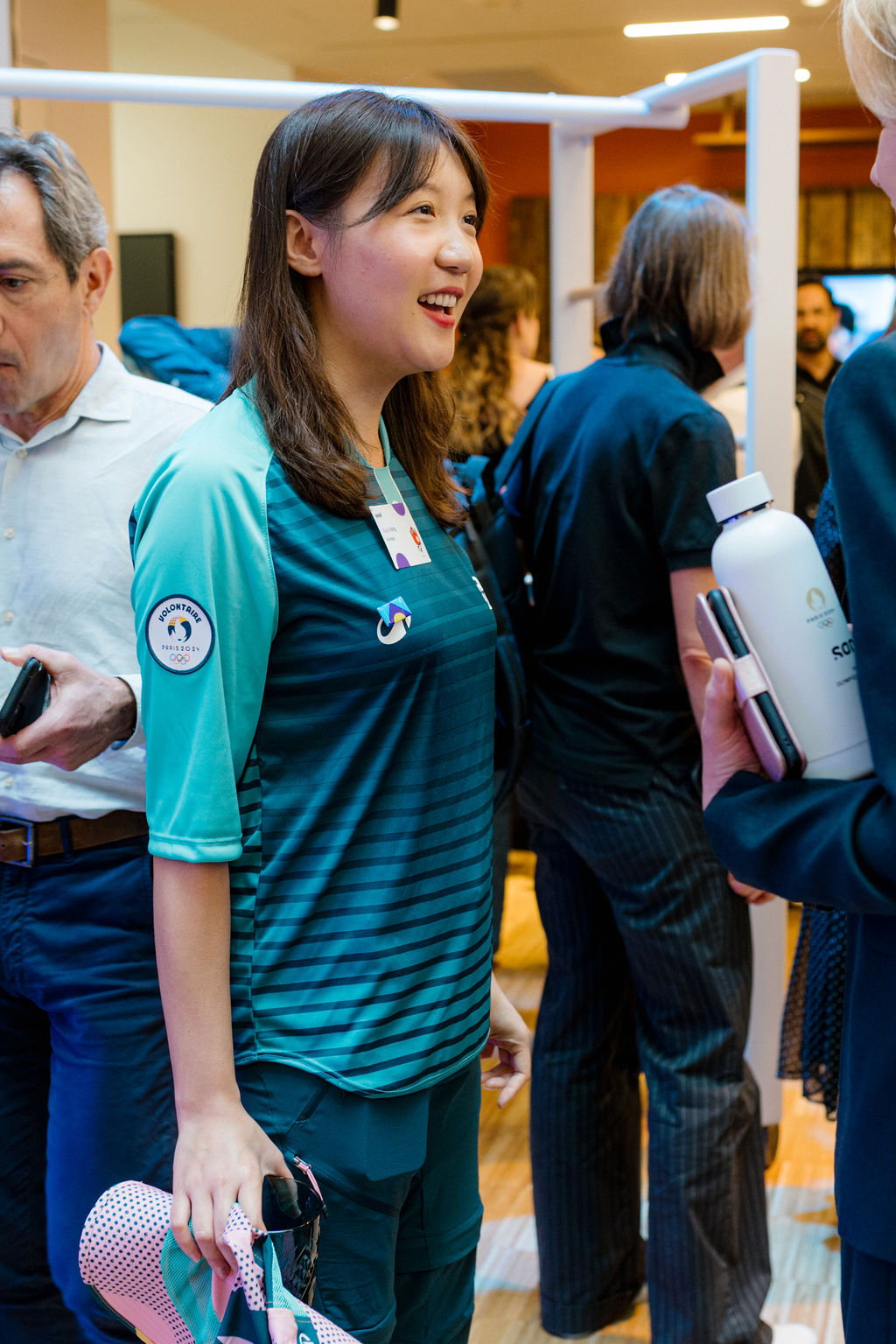 Portrait lors d'un cocktail à Paris pendant un évènement d'entreprise