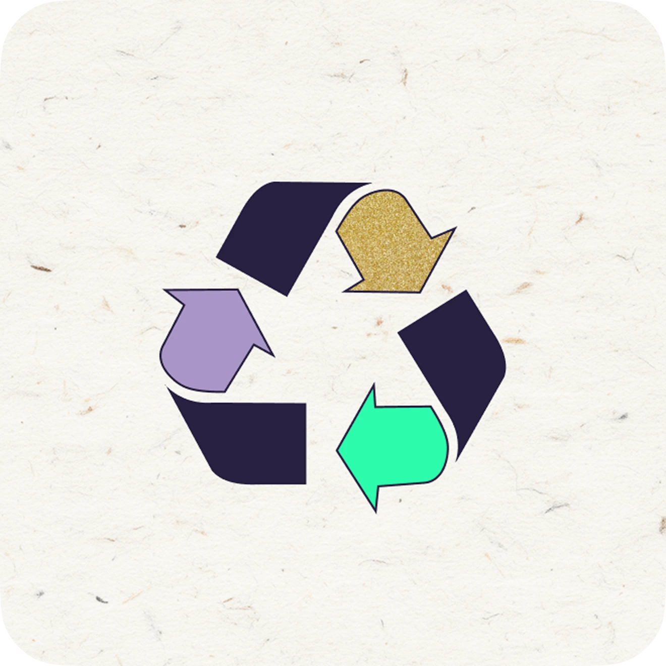 Logo recyclage sur fond de papier kraft