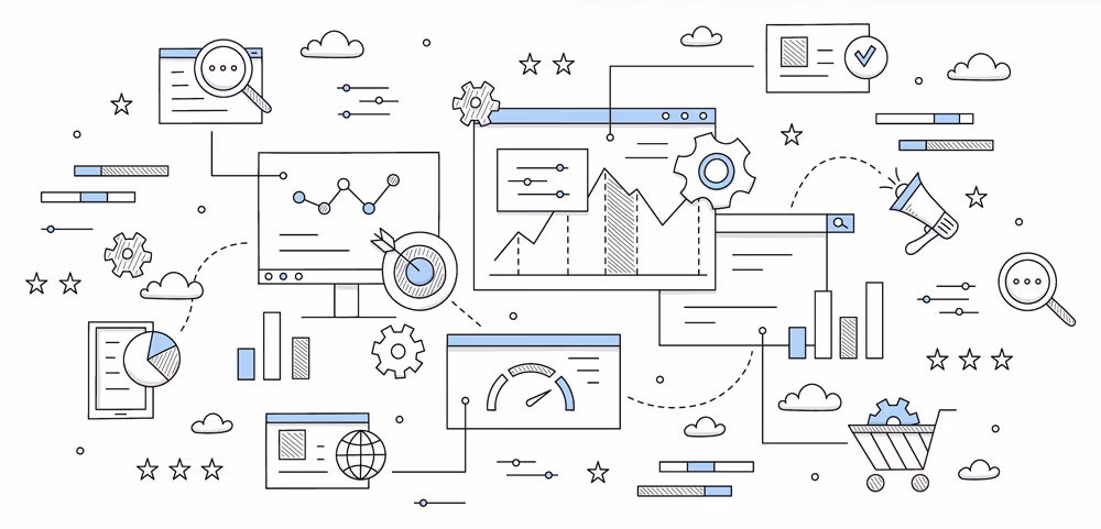 Surfing the internet in search of services from an SEO team via organic search results.