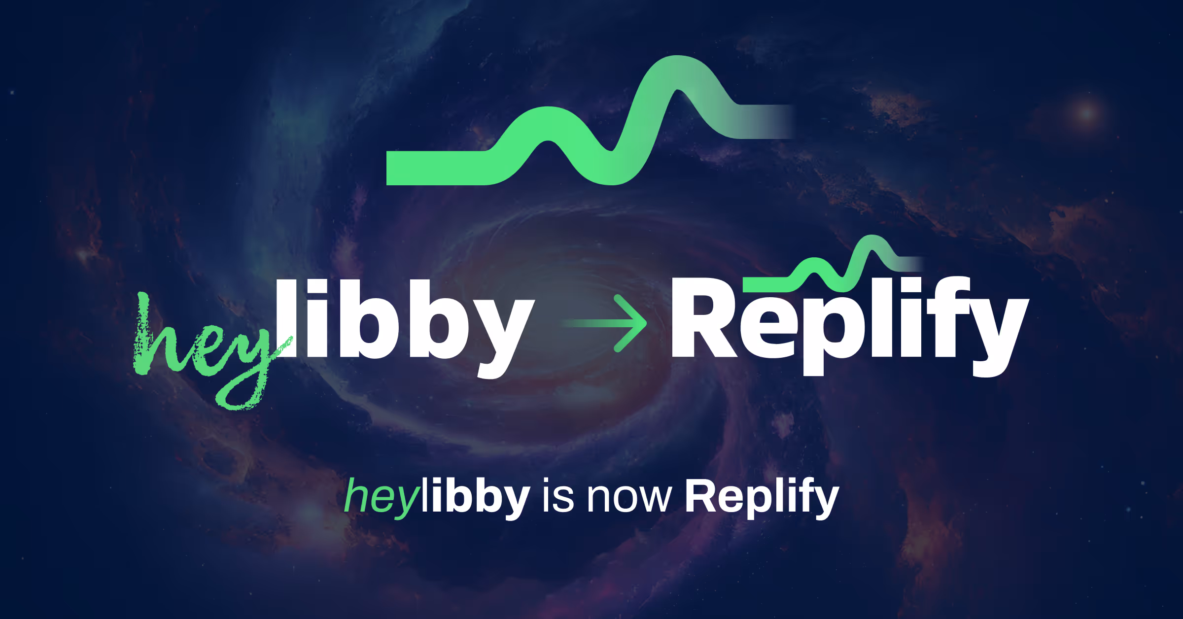 HeyLibby name change. HeyLibby is now Replify. 