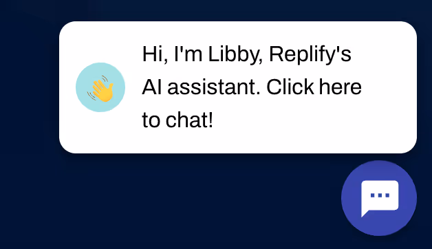 Pictured is Replify's AI chat example