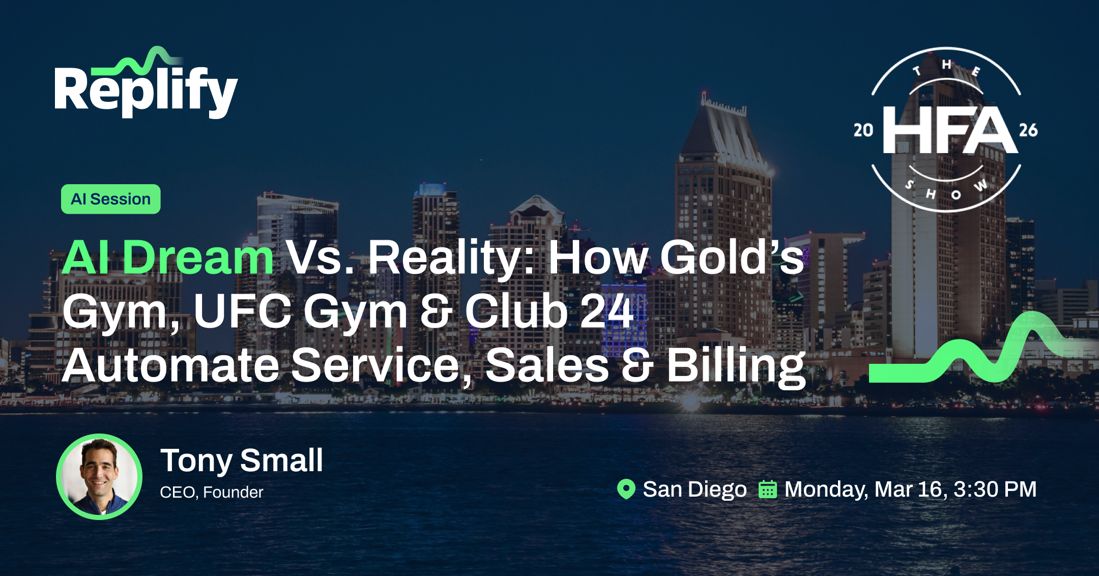 AI Dream vs. Reality: How Gold’s Gym, UFC Gym & Club 24 Automate Service, Sales & Billing with Replify's AI customer service and AI sales suite. 