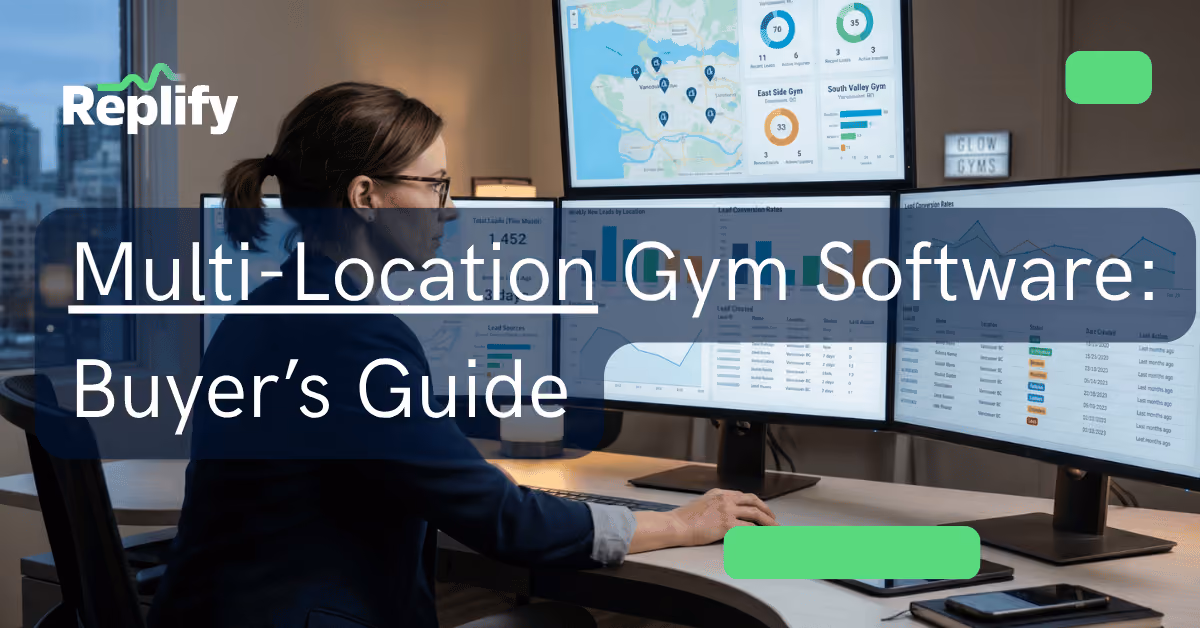 Multi-location Gym Operator reviewing lead activity across multiple gym locations on a single dashboard