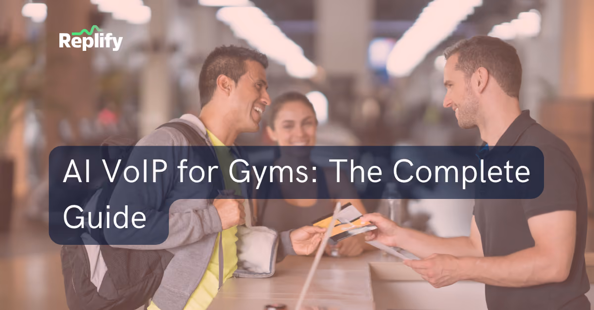 AI VoIP phone system answering and routing calls for a multi-location gym