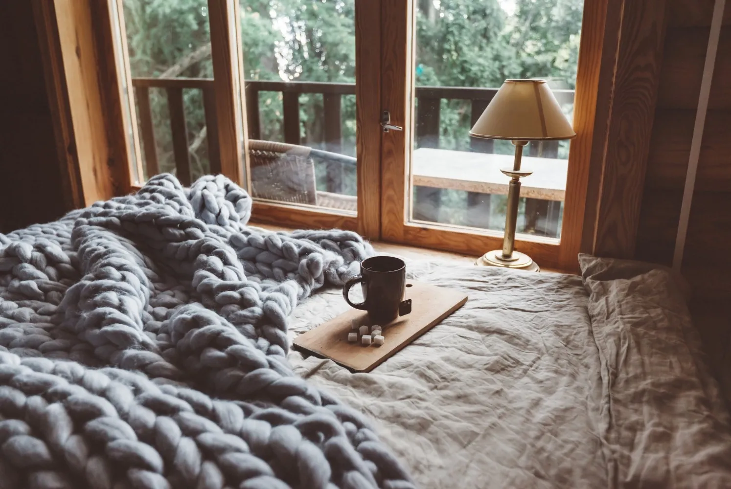 bed in cabin