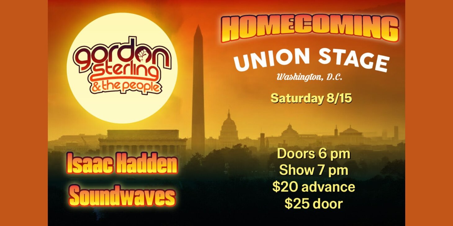 Homecoming featuring Gordon Sterling & The People and Isaac Hadden w Soundwaves 