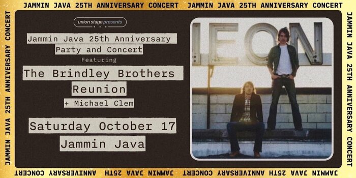 BRINDLEY BROTHERS REUNION + MIKE CLEM (EDDIE FROM OHIO): JAMMIN JAVA 25TH ANNIVERSARY PARTY