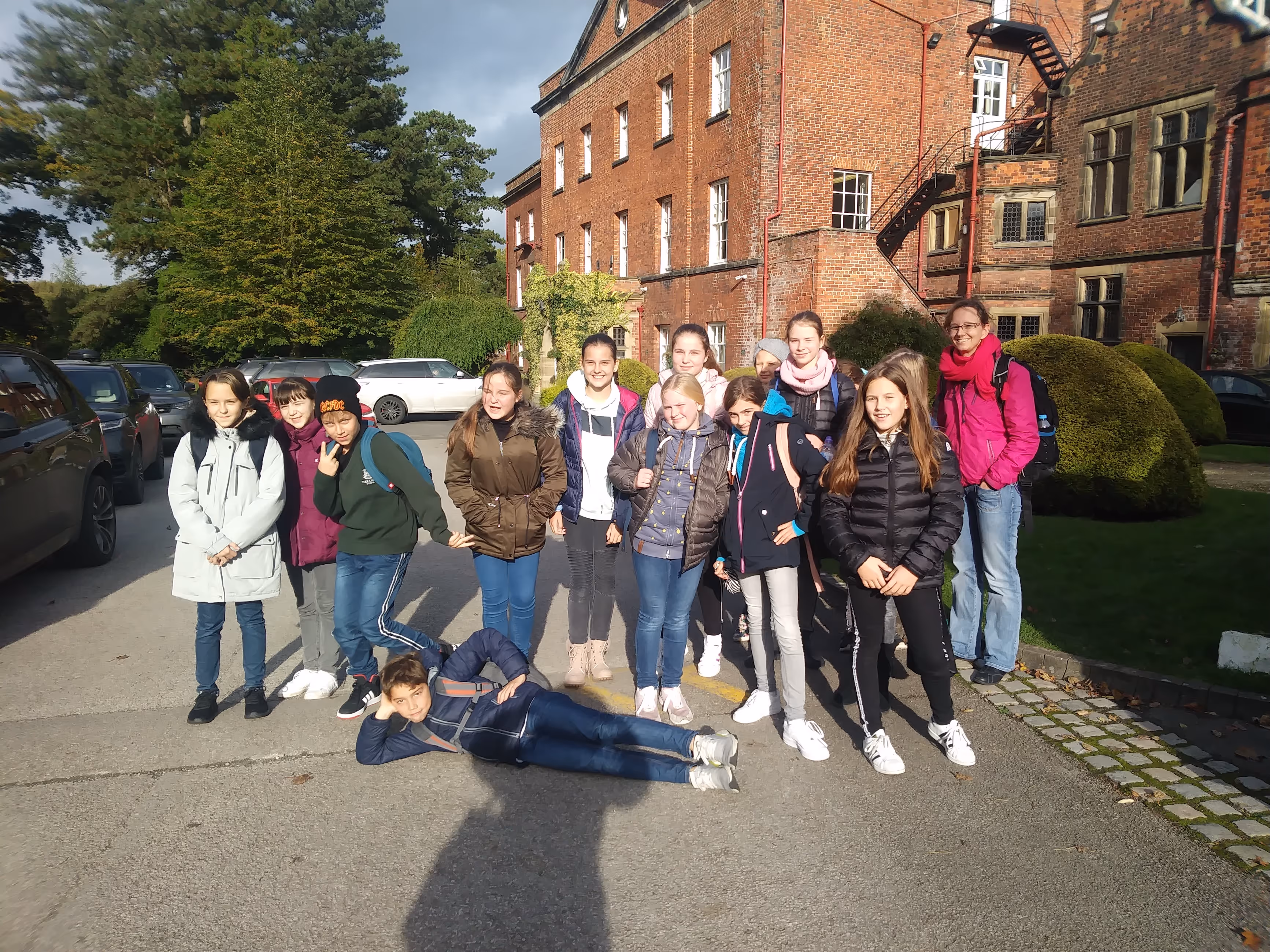 Gruppenfoto vom Austausch nach England.