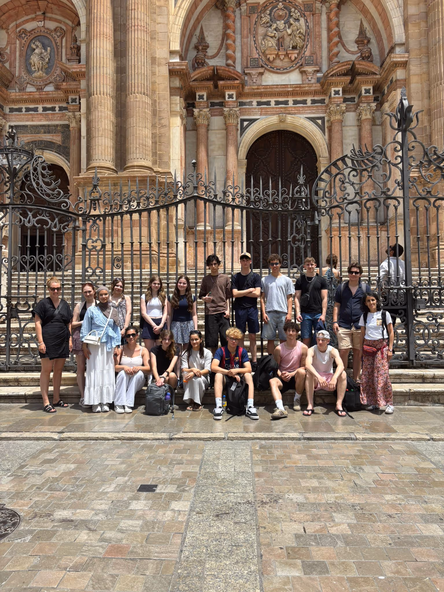 Die Studienfahrt Gruppe in Málaga. 