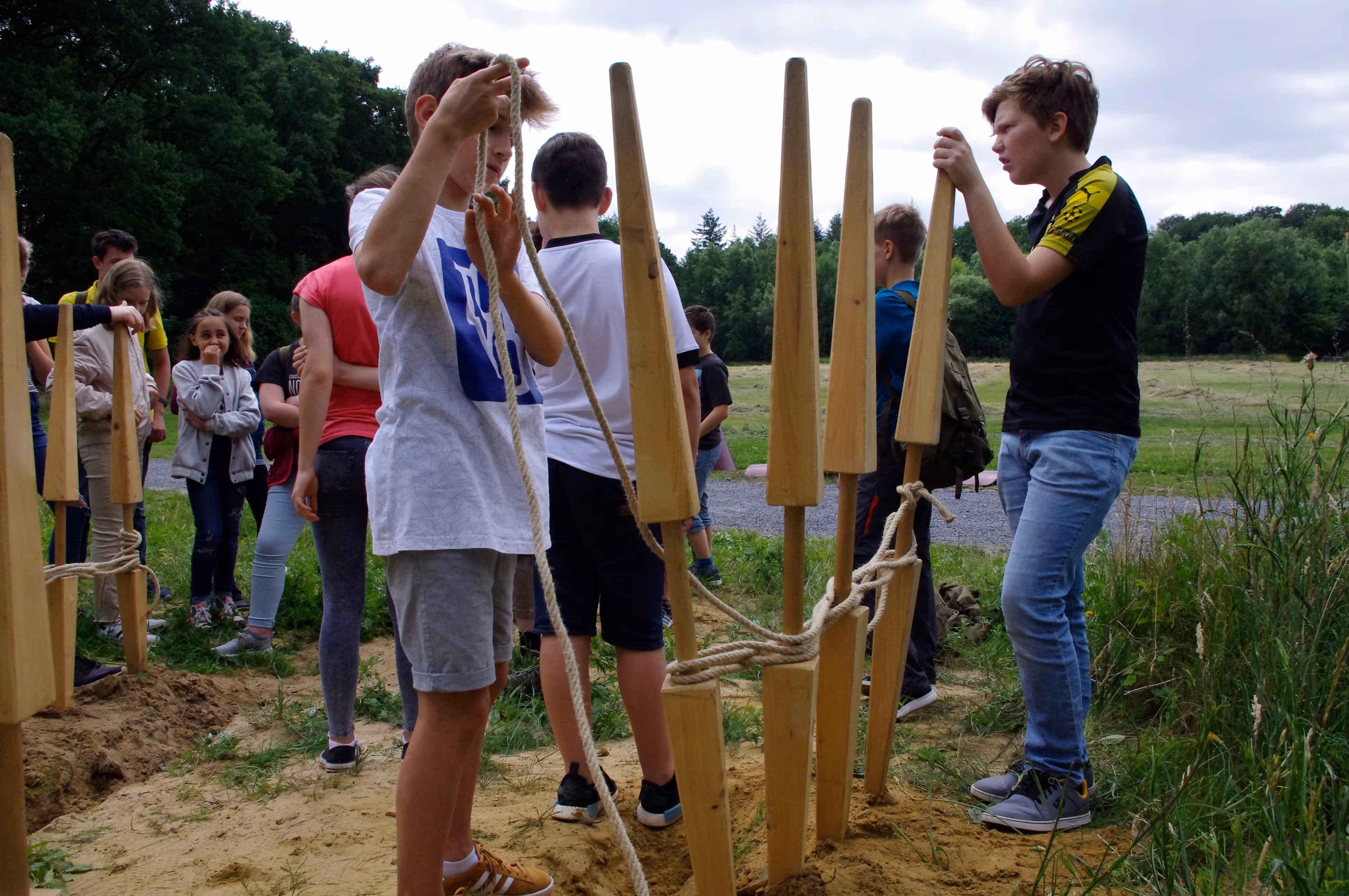 Schüler:innen in Karlkiese.