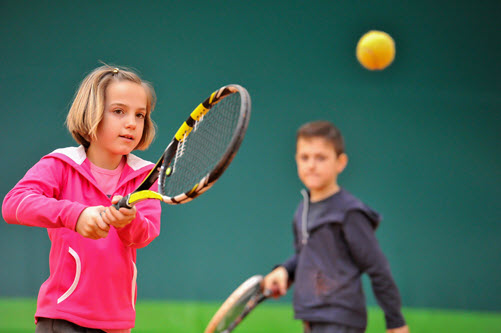 Kids Playing Tennis