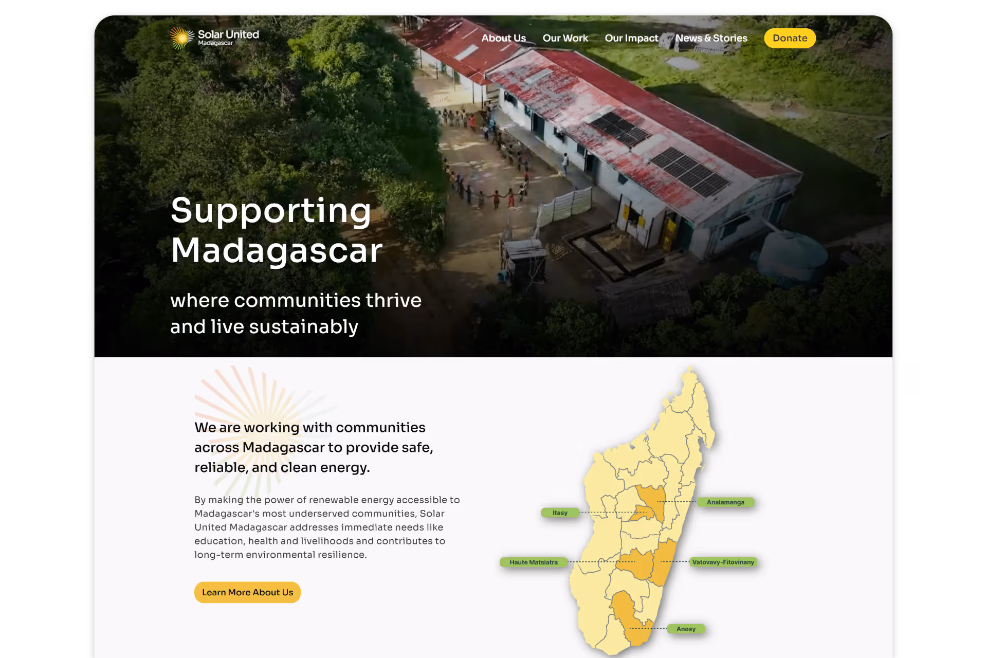 An image of a website homepage