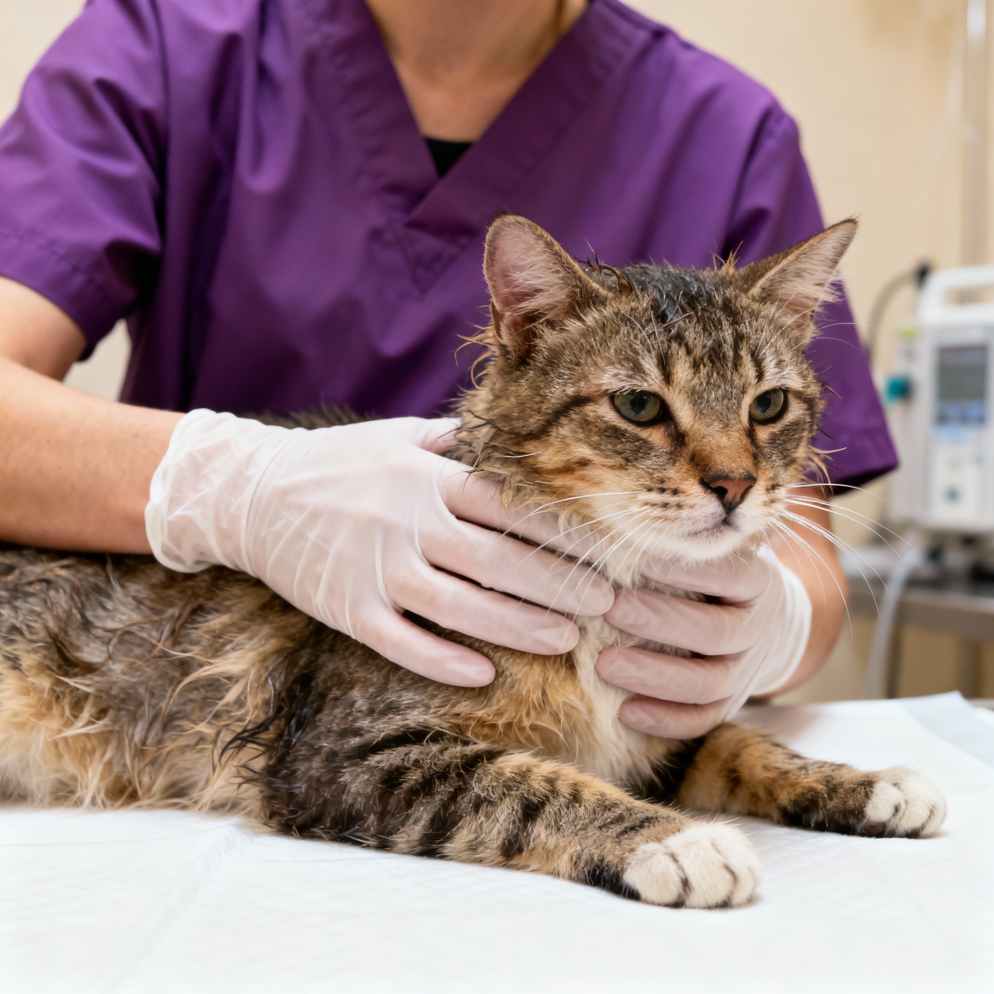 A pet getting an emergency checkup at Ramsgate NSW