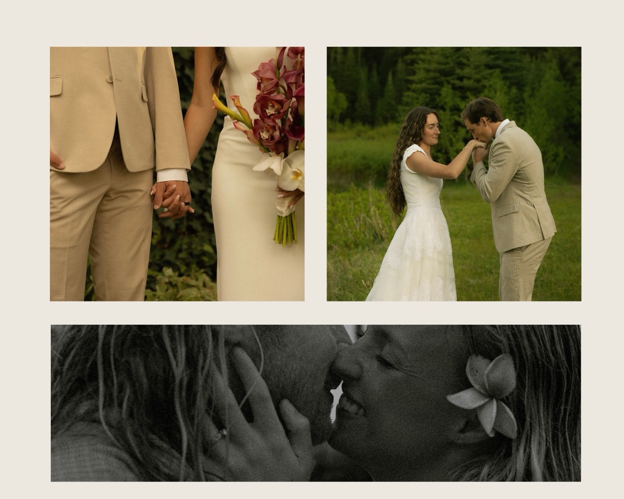 Utah wedding couple walking through mountain meadow at sunset – Wood Films Photography