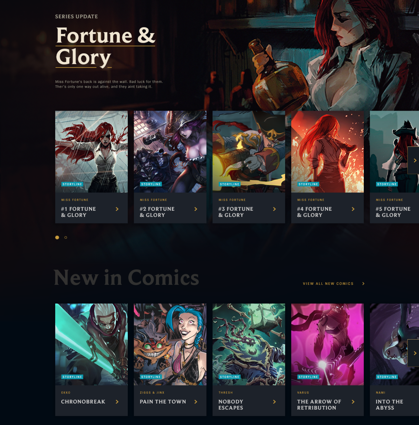 League Universe Site - Comics
